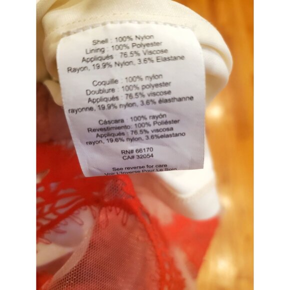 Anthropoligie Dress by Geisha Designs Red Embroidered Mesh Overlay Sleeveless 4 - Picture 10 of 11